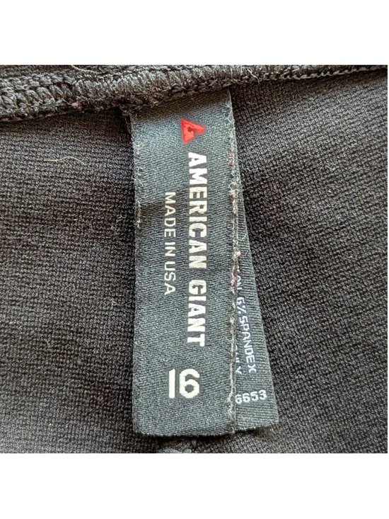 American Giant Ponte Slim Work Pant Black Pull On Size 16 - Picture 7 of 13